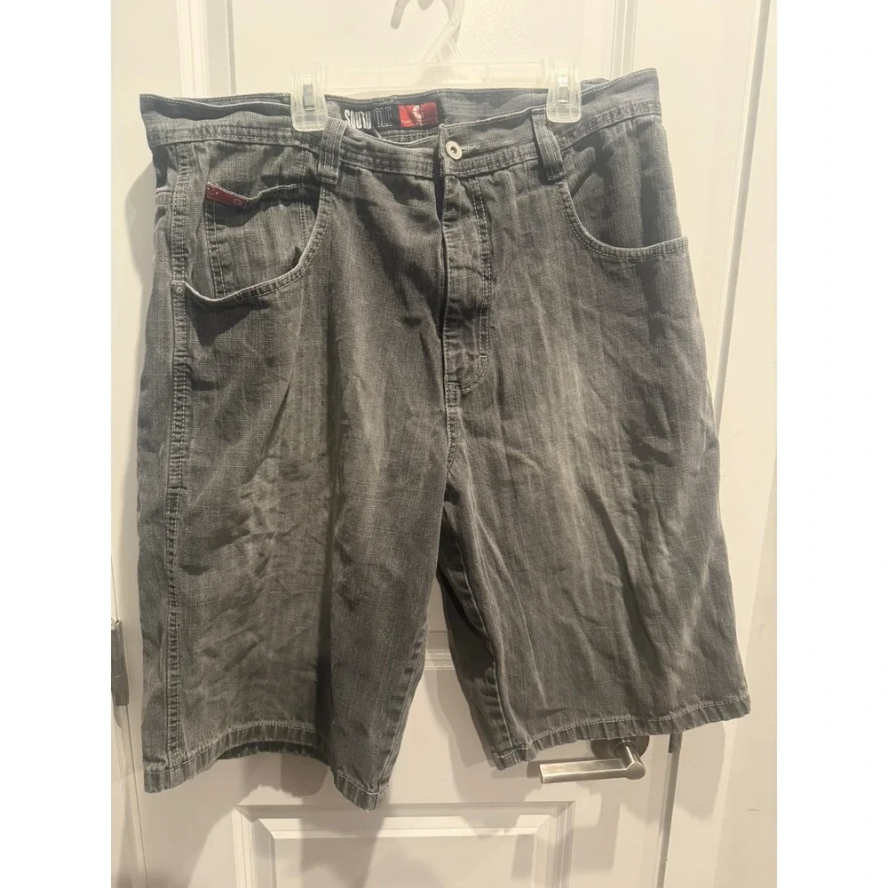 southpole red tab jean shorts size 36 good condition rare baggy skater grunge